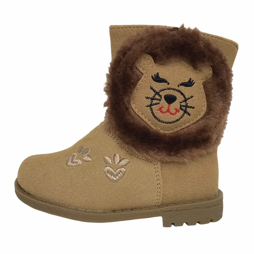 Rachel‎ Baby Girls Faux Suede Boots Size 5 Brown Tan Side Zip Stylish Comfort